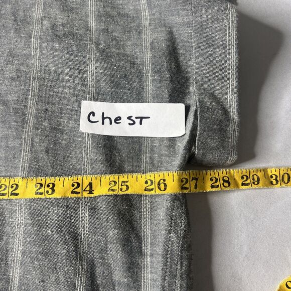 Eileen Fisher XL Gray Organic Cotton/Hemp Striped Shift Dress Lagenlook Neutral - Picture 4 of 8